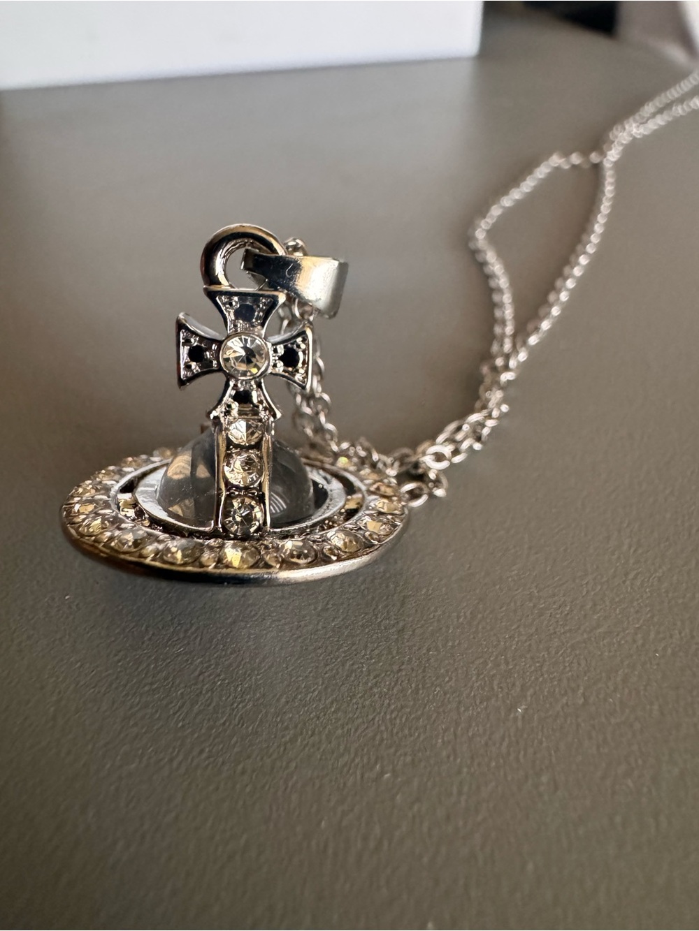 Vivienne Westwood Stainless Steel Saturn Pendant Necklace - Women Jewelry